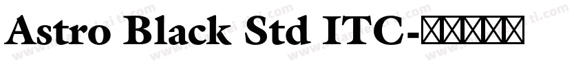 Astro Black Std ITC字体转换